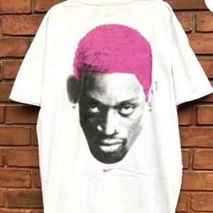 Dennis Rodman Pink Hair Tshirt Medium